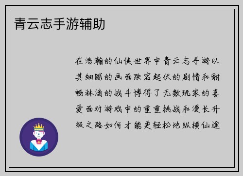 青云志手游辅助